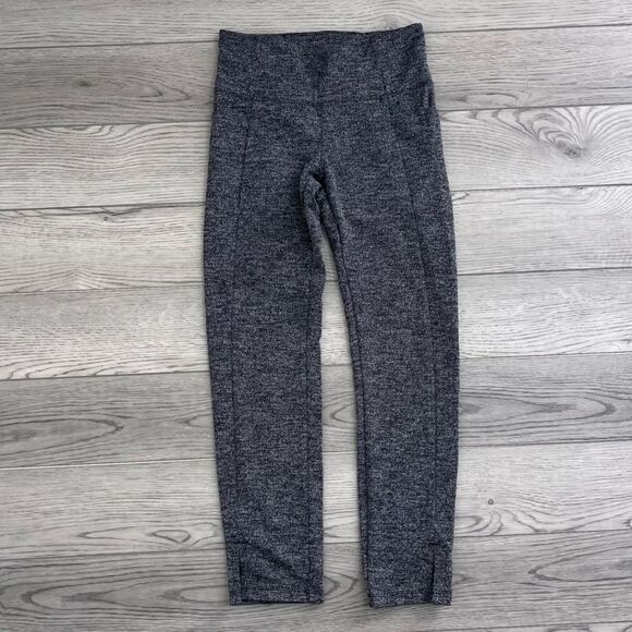 Athleta Women Size XS Gray Herringbone Mercer Pullon Tights Leggings Pockets Gym - Picture 11 of 11